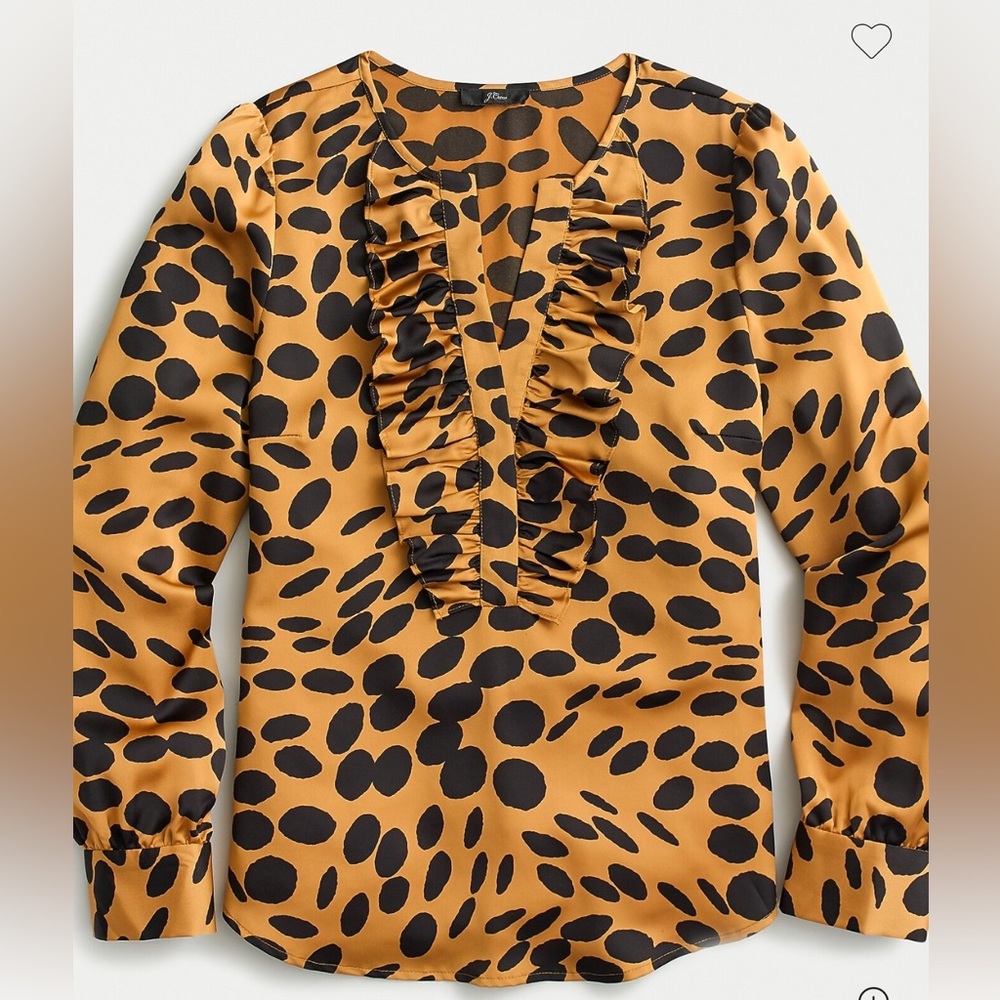 J. Crew Wavy Dot blouse